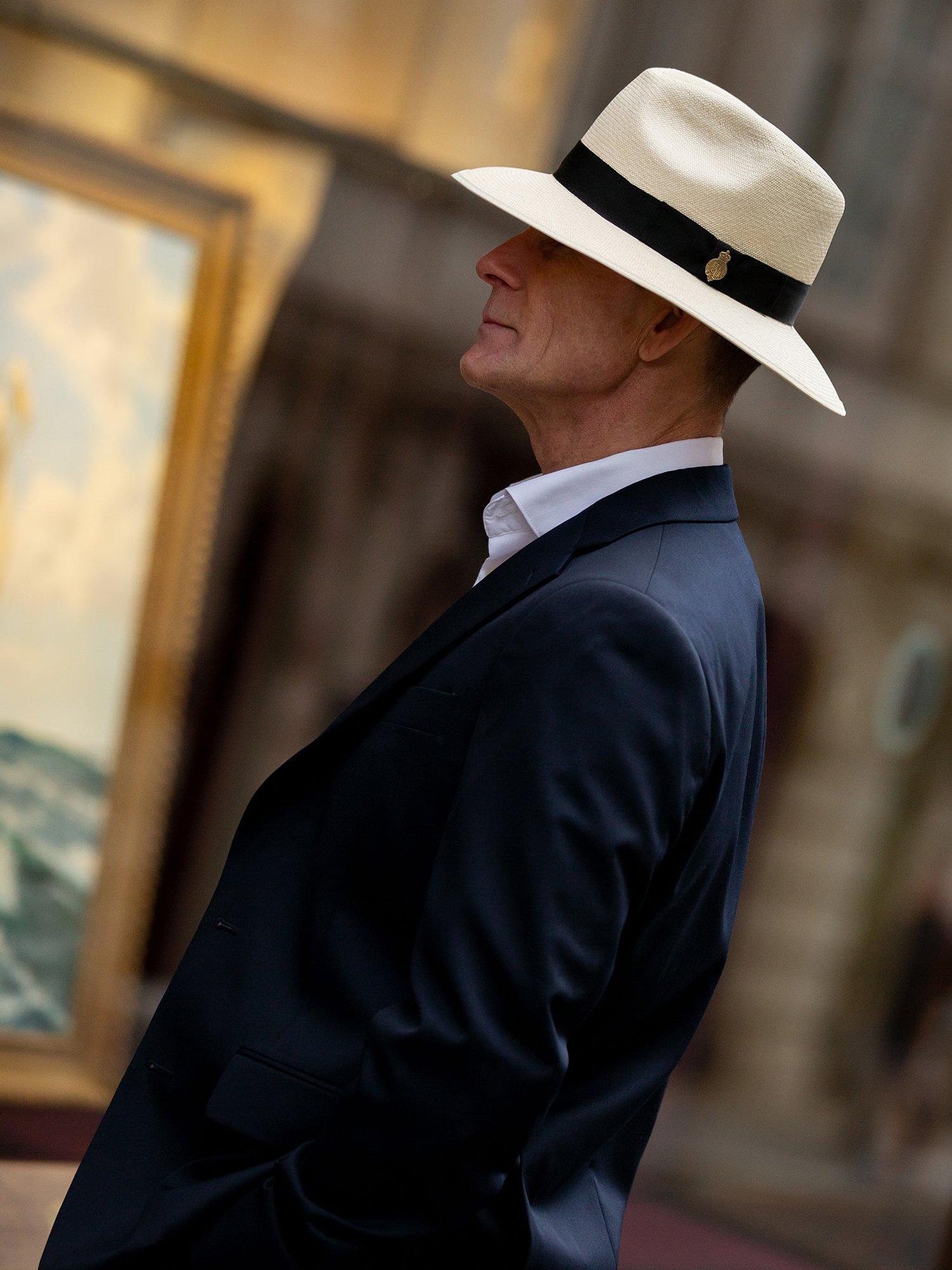 Product image 7 of 8, which shows Christys' Classic Down Brim Panama Hat, Bleached, 55cm