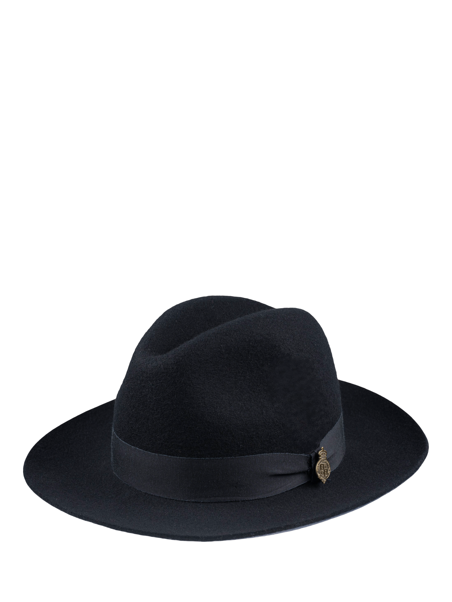 Product image 1 of 6, which shows Christys' Grosvenor Wool Fedora, Navy, 55cm