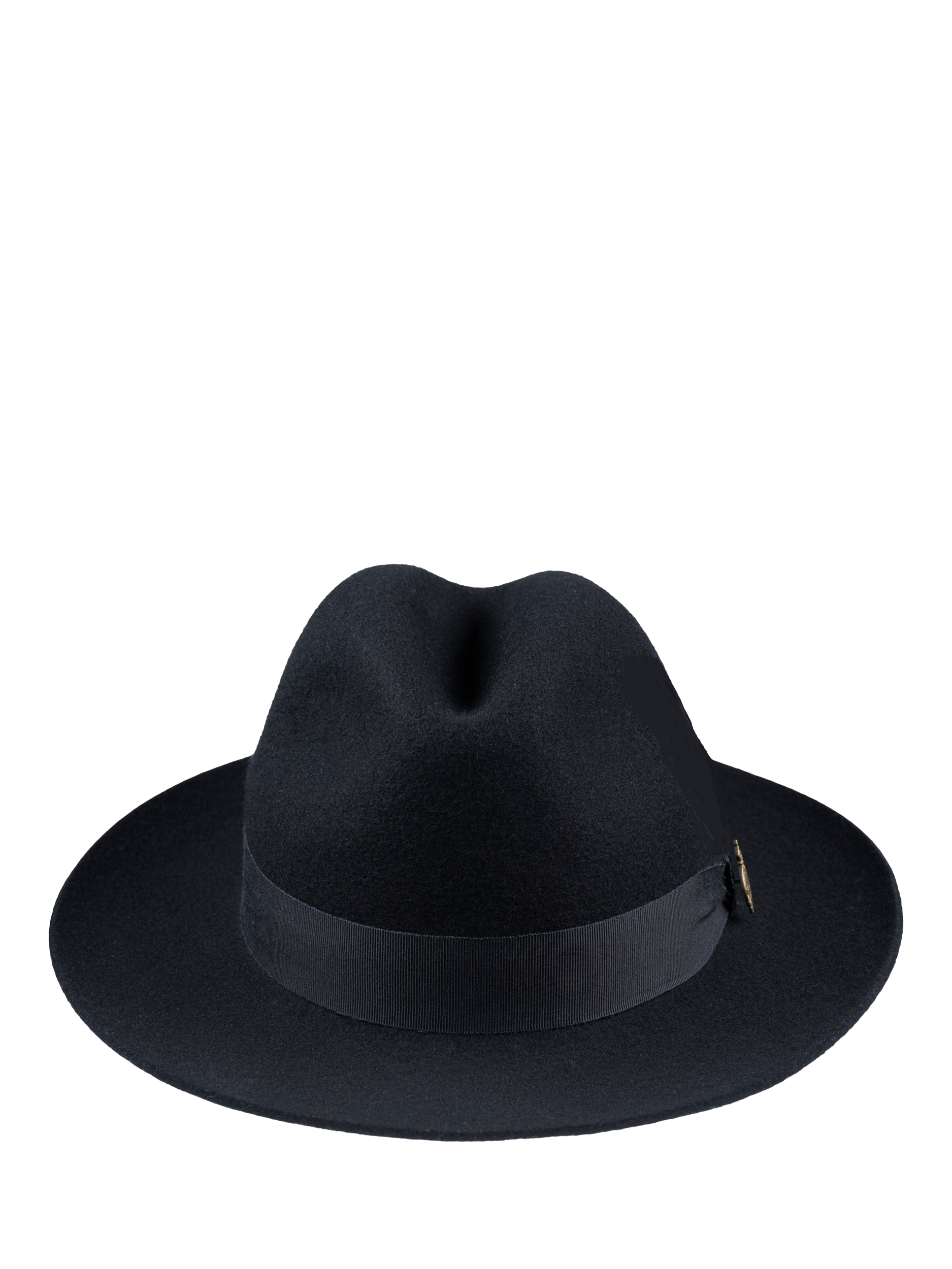 Product image 3 of 6, which shows Christys' Grosvenor Wool Fedora, Navy, 55cm