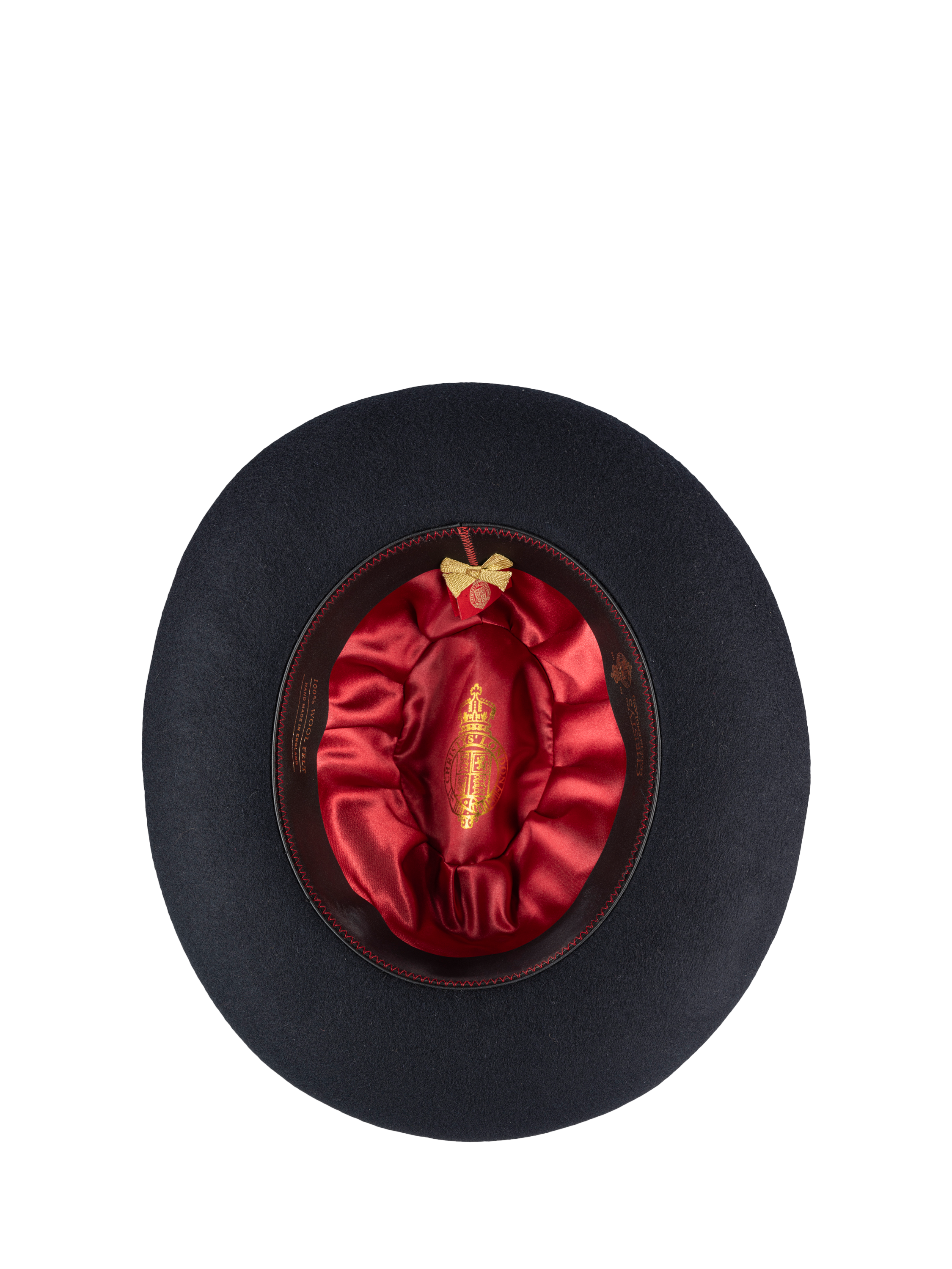 Product image 5 of 6, which shows Christys' Grosvenor Wool Fedora, Navy, 55cm