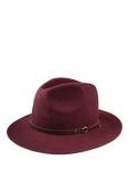 Christys' Crushable Safari Wool Hat, Maroon