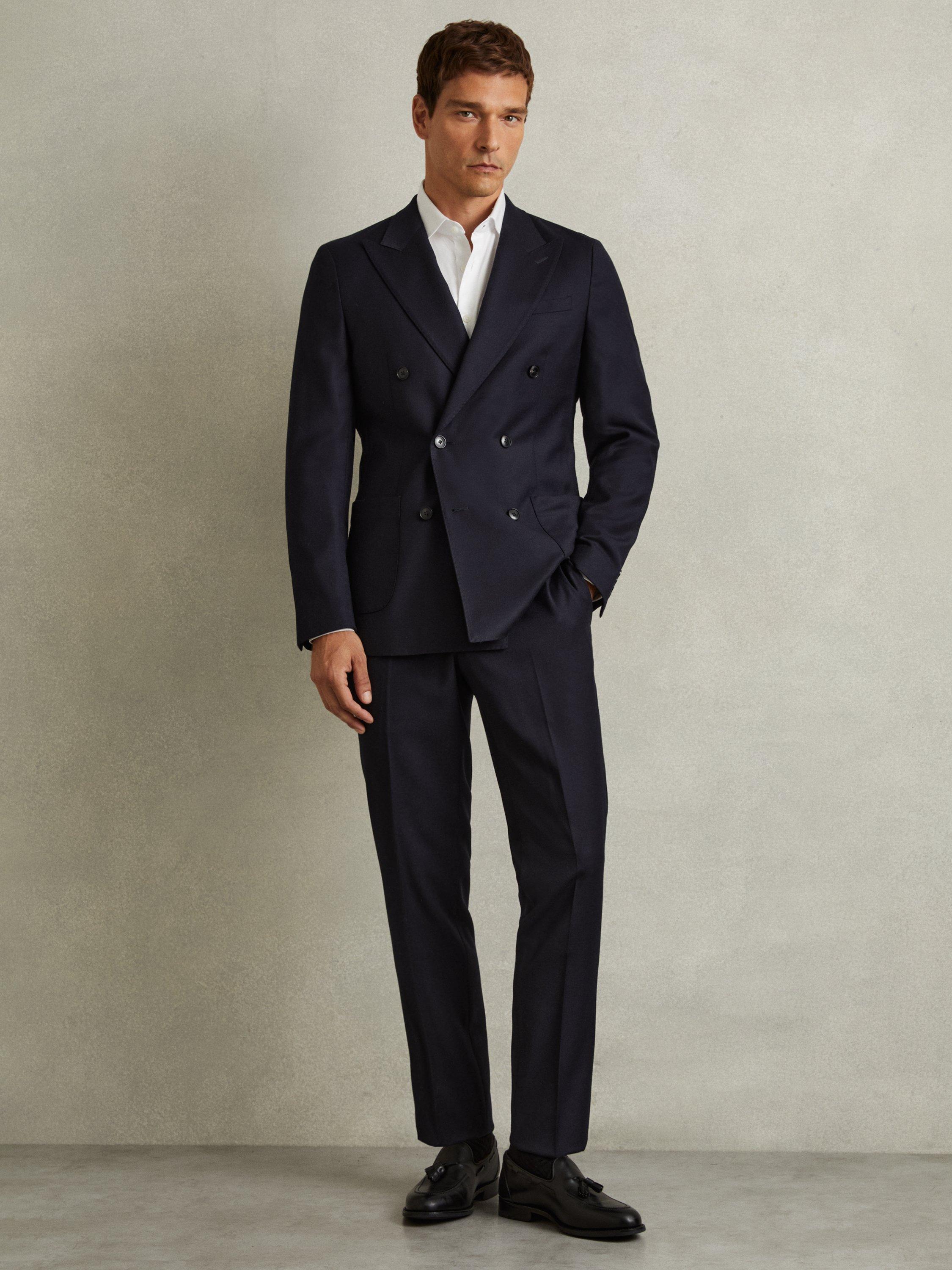 Double breasted wool blend jacket on sale