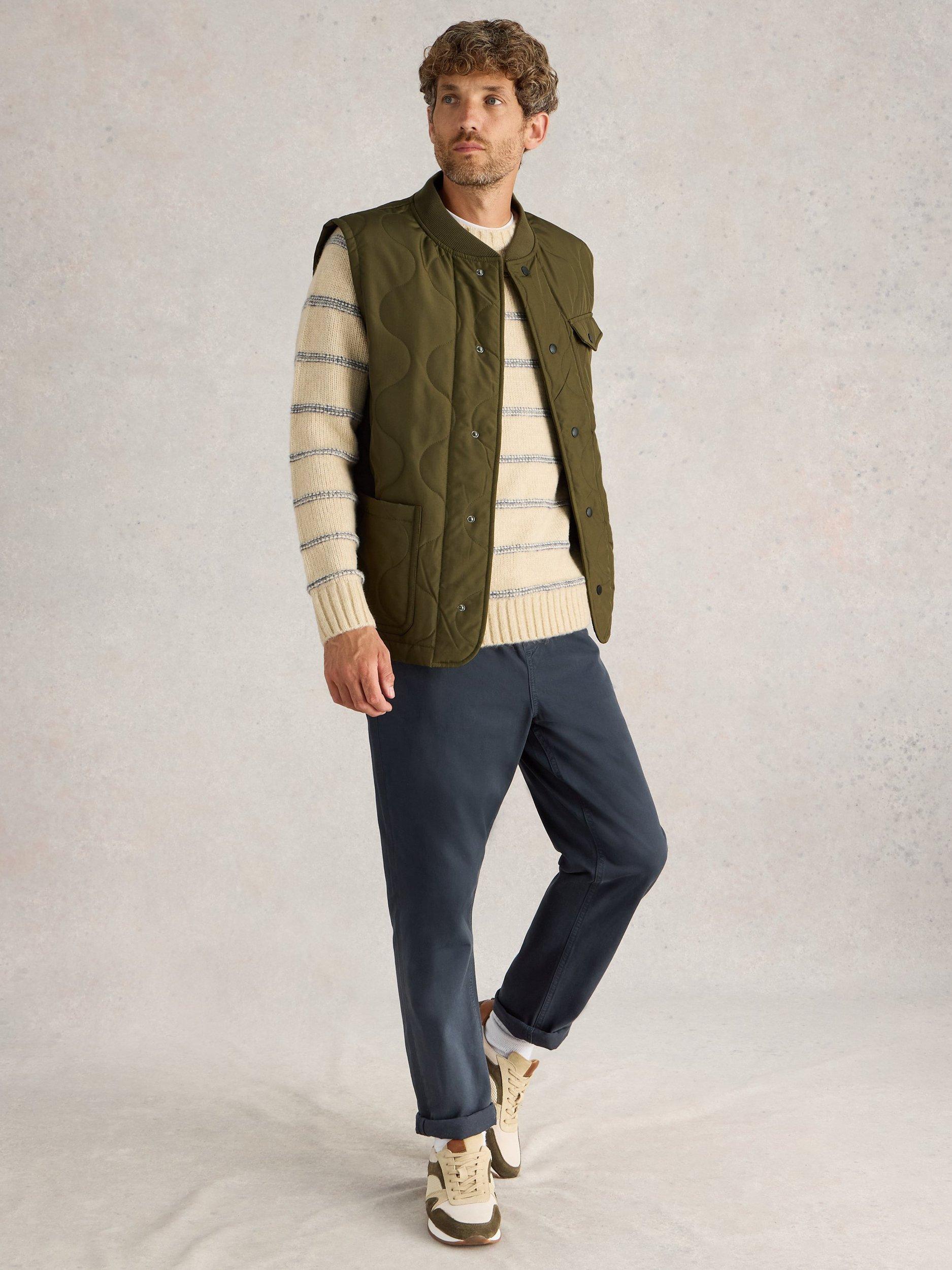 Product image 1 of 6, which shows White Stuff Tenby Gilet, Khaki Green, S