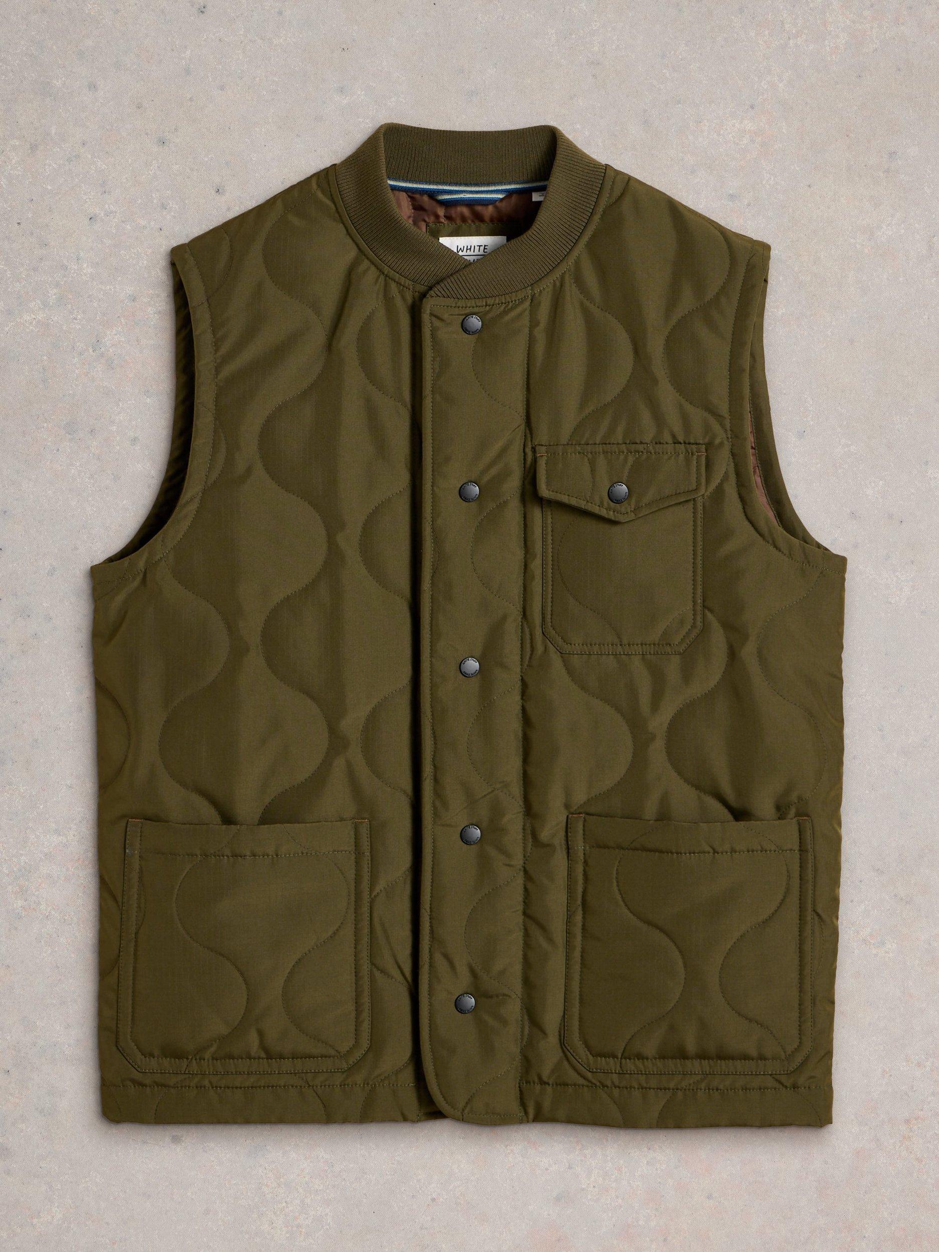 Product image 5 of 6, which shows White Stuff Tenby Gilet, Khaki Green, S