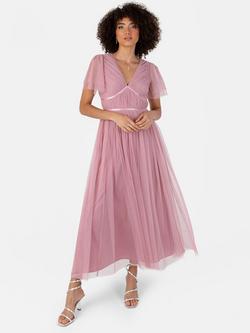 Anaya With Love Ribbon Detail Midaxi Dress, Bridal Rose