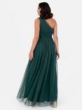 Anaya With Love Tulle Asymmetric Maxi Dress, Emerald Green