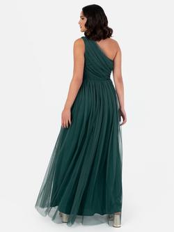 Anaya With Love Tulle Asymmetric Maxi Dress - view 2, Emerald Green