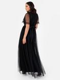 Anaya With Love Faux Wrap Sash Belt Maxi Dress, Black