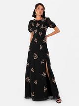 英国発【Phase Eight】Sierra スパンコール フローラルマキシ Phase Eight Sierra Sequin Maxi Dress, Black/Multi