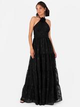 Anaya With Love Halterneck Ruffle Maxi Dress, Black