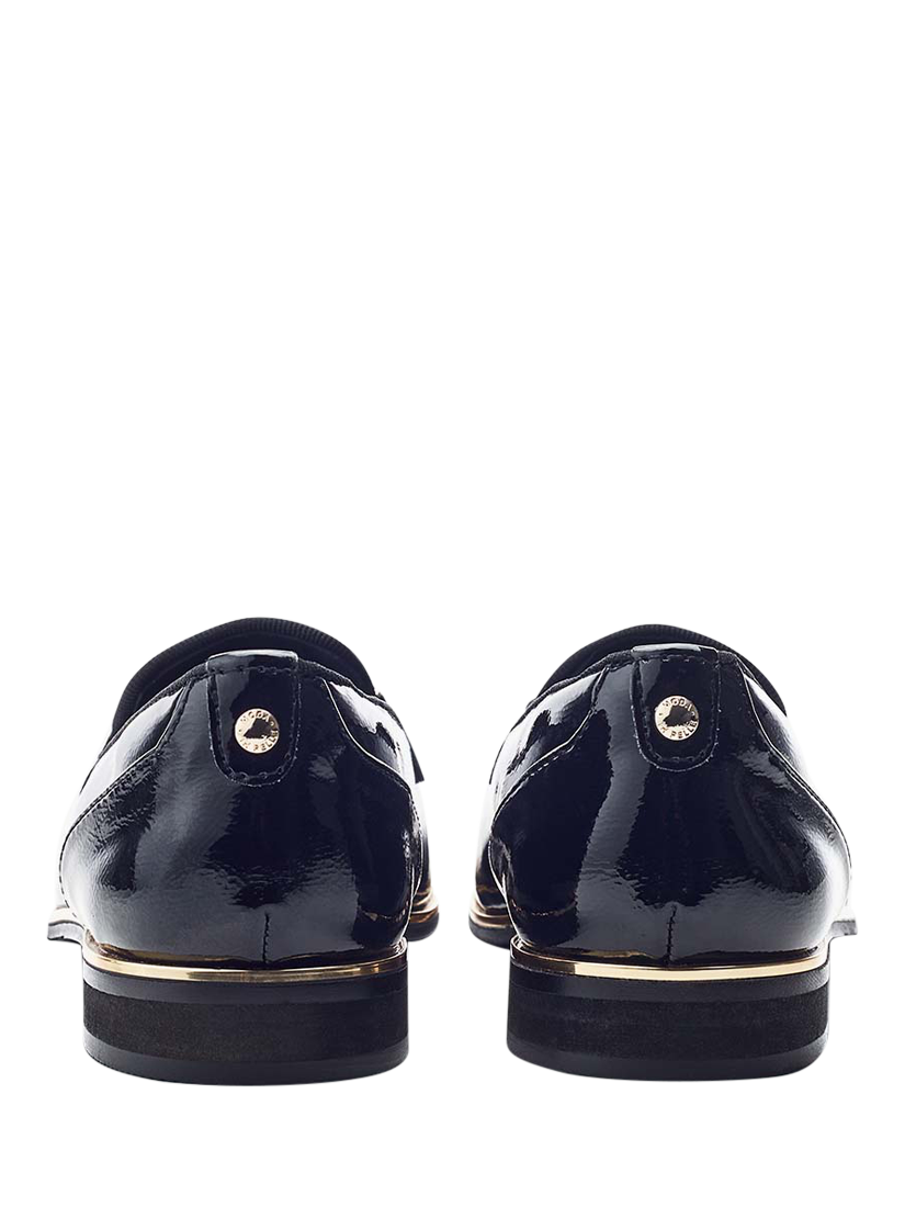 Product image 3 of 4, which shows Moda in Pelle Evvaa Patent Almond Toe Loafers, Black, 3