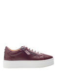 Moda in Pelle Abbiy Leather Chunky Zip Detail Trainers, Burgundy