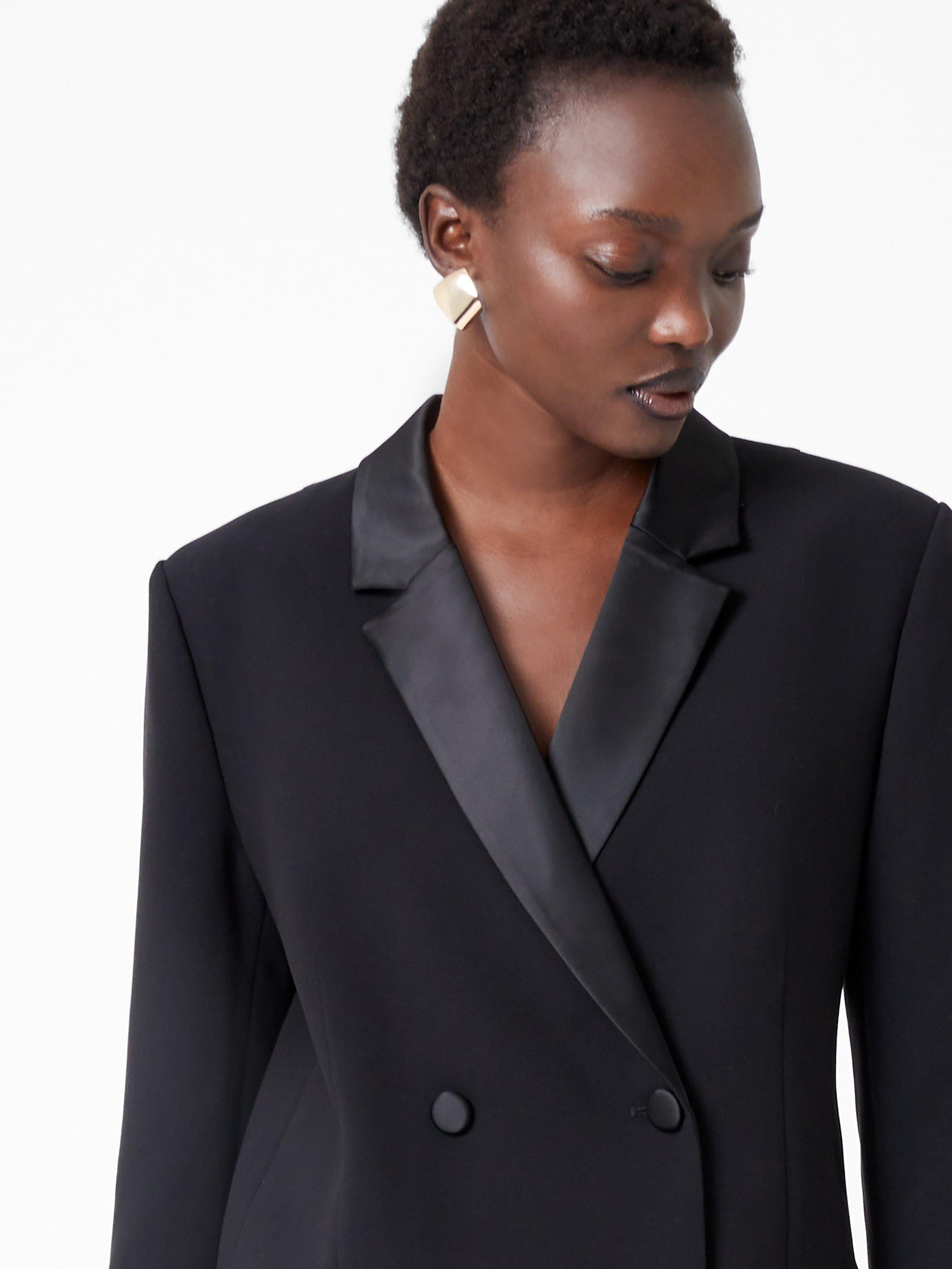 Product image 2 of 4, which shows French Connection Azra Blazer Mini Dress, Black, 8