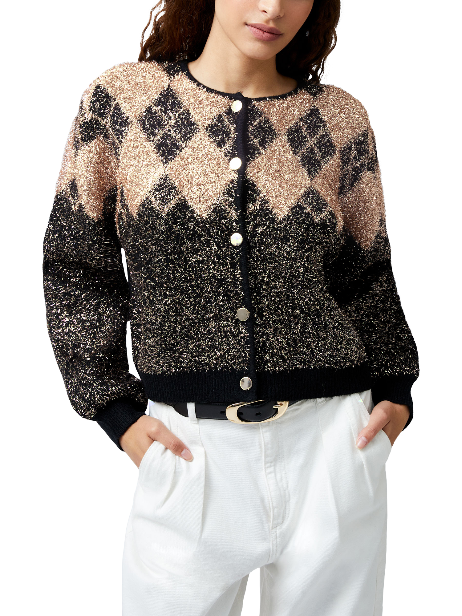 Maje linen blend boucle on sale cardigan medium