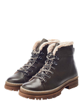 Moda in Pelle Onella Leather Faux Fur Lined Lace-Up Boots