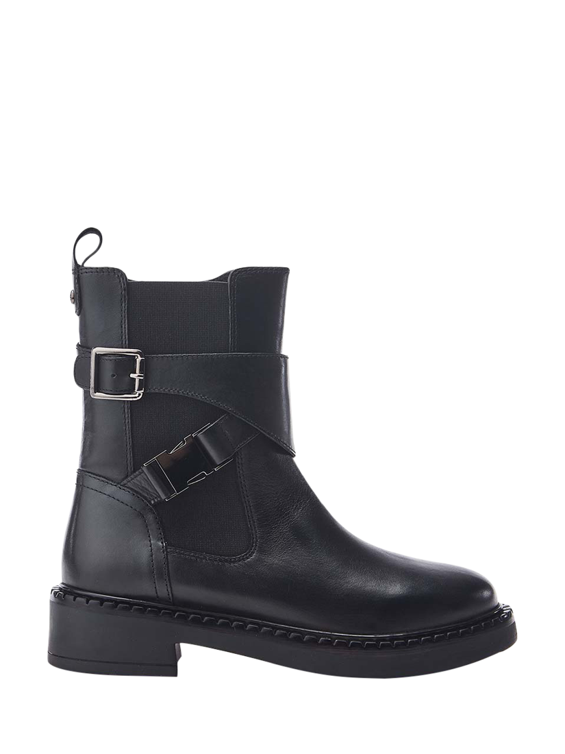 Moda in Pelle Piorro Leather Ankle Boots, Black