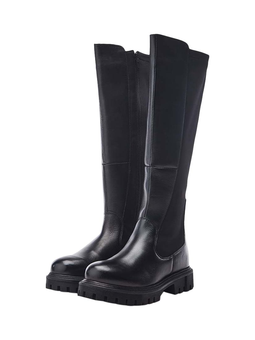 Product image 2 of 4, which shows Moda in Pelle Palapi Knee High Leather Boots, Black, 3