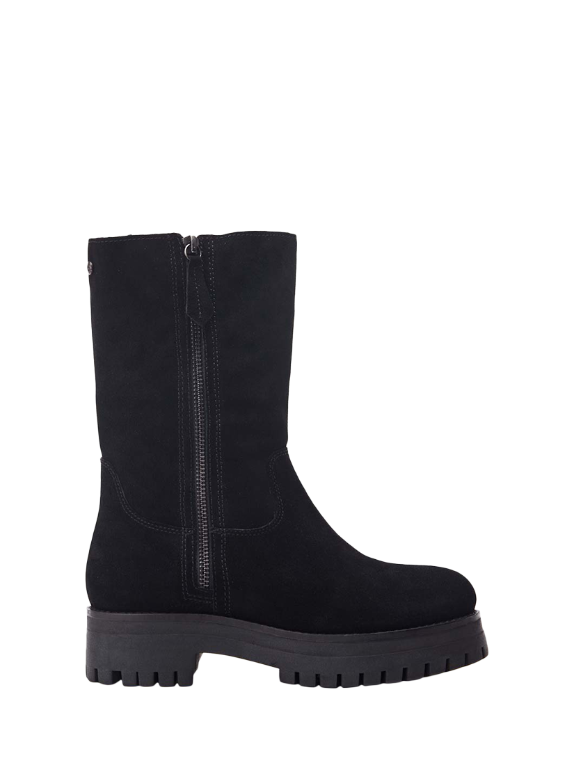 Moda in Pelle Picenza Suede Ankle Boots Black