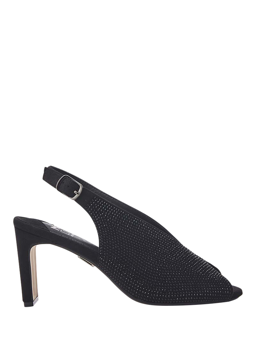 Moda in Pelle Christiie Alcantara Slingback Court Shoes, Black