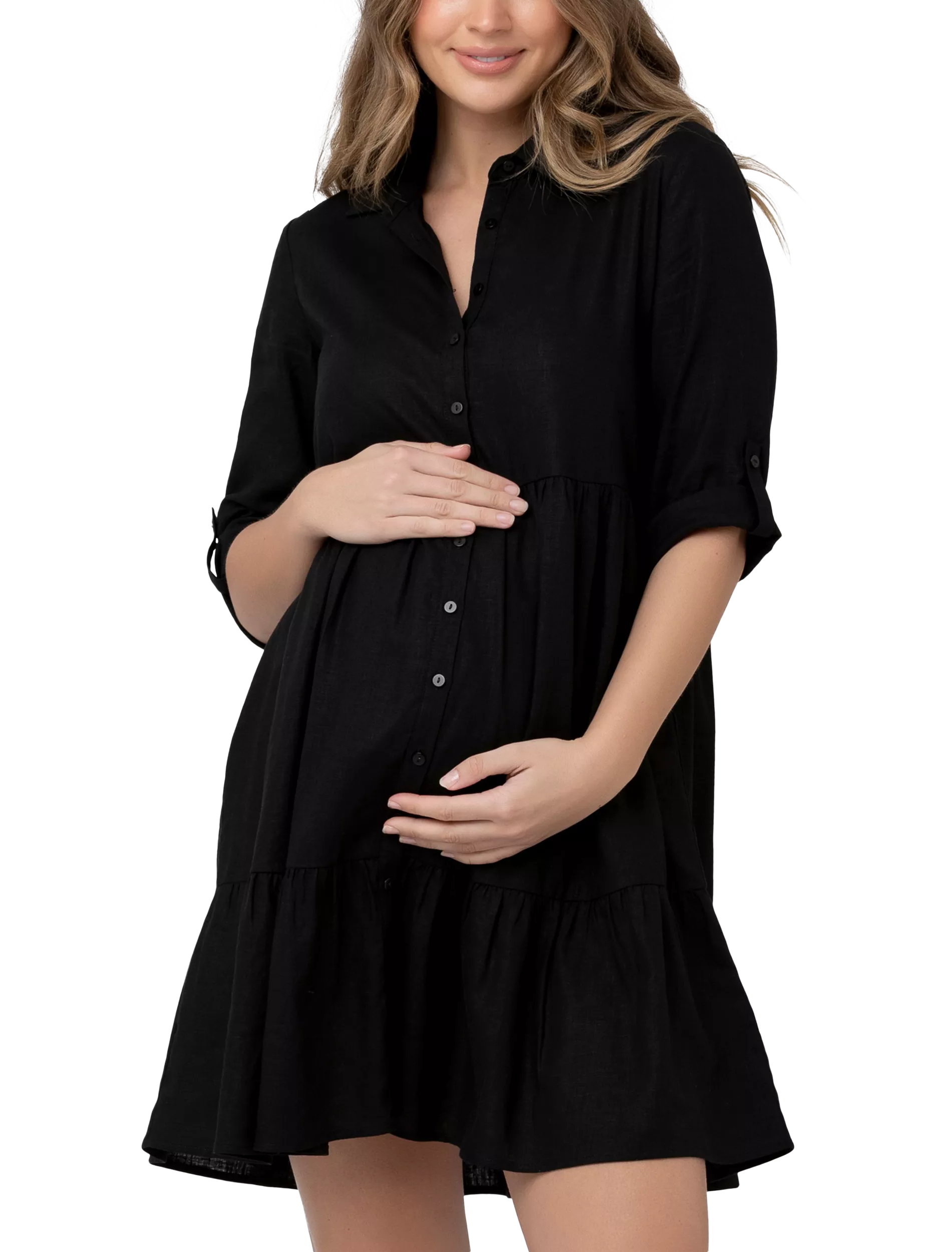 Ripe Adel Linen Blend Maternity Dress