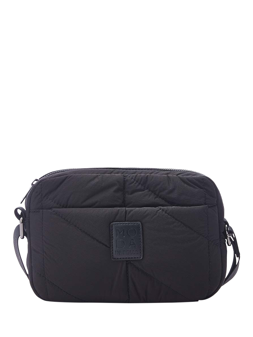 Moda in Pelle Azani Nylon Cross Body Bag, Black