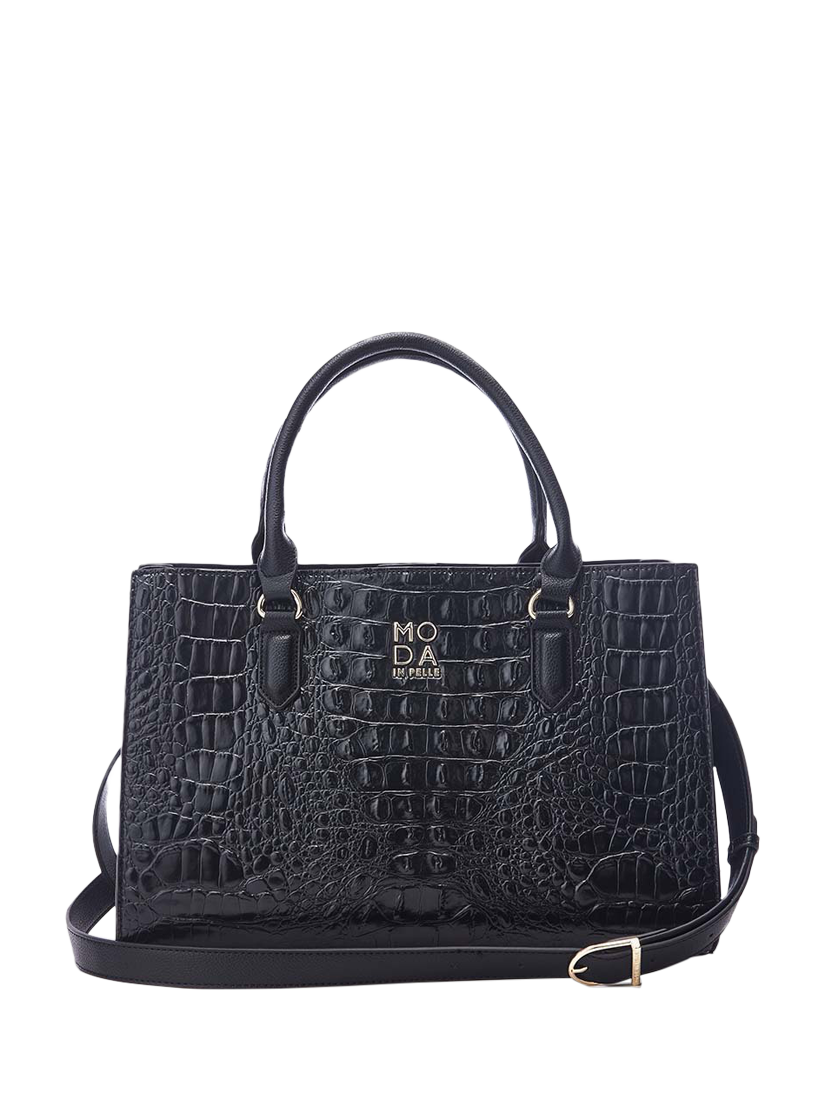 Croc effect tote bag outlet