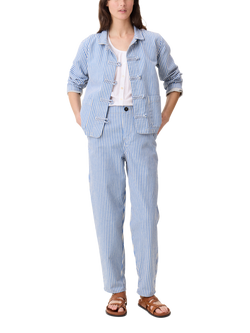Leon & Harper Armina Stripe Trousers, Blue/White - view 2, Blue/White