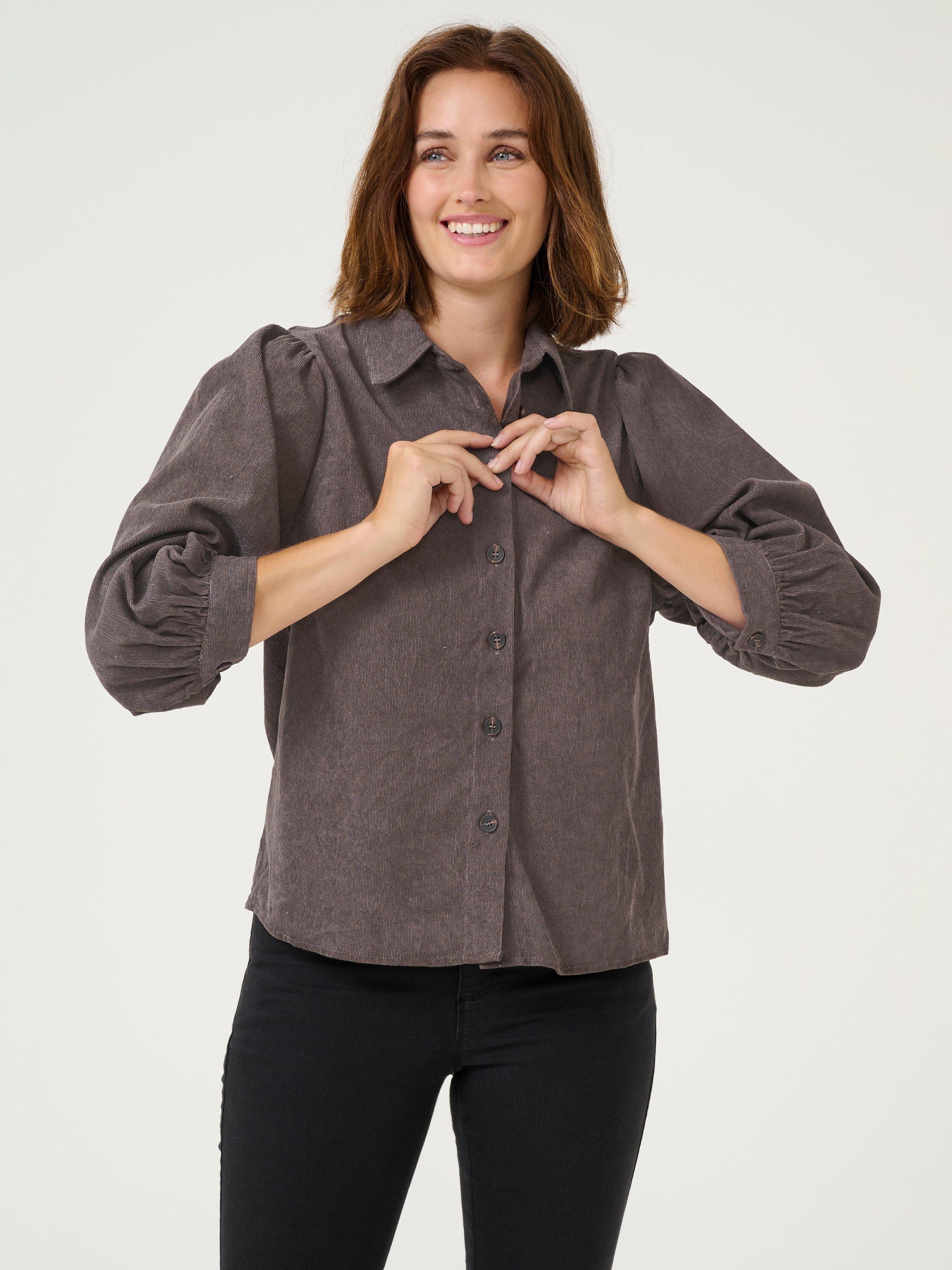 KAFFE Vera Corduroy Shirt, Major Brown