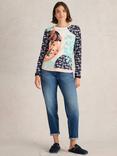 White Stuff Clara Long Sleeve Tee, Blue/Multi