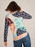 White Stuff Clara Long Sleeve Tee, Blue/Multi