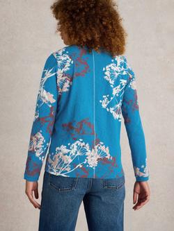 White Stuff Nelly Floral Cotton Tee, Blue/Multi - view 2, Blue/Multi