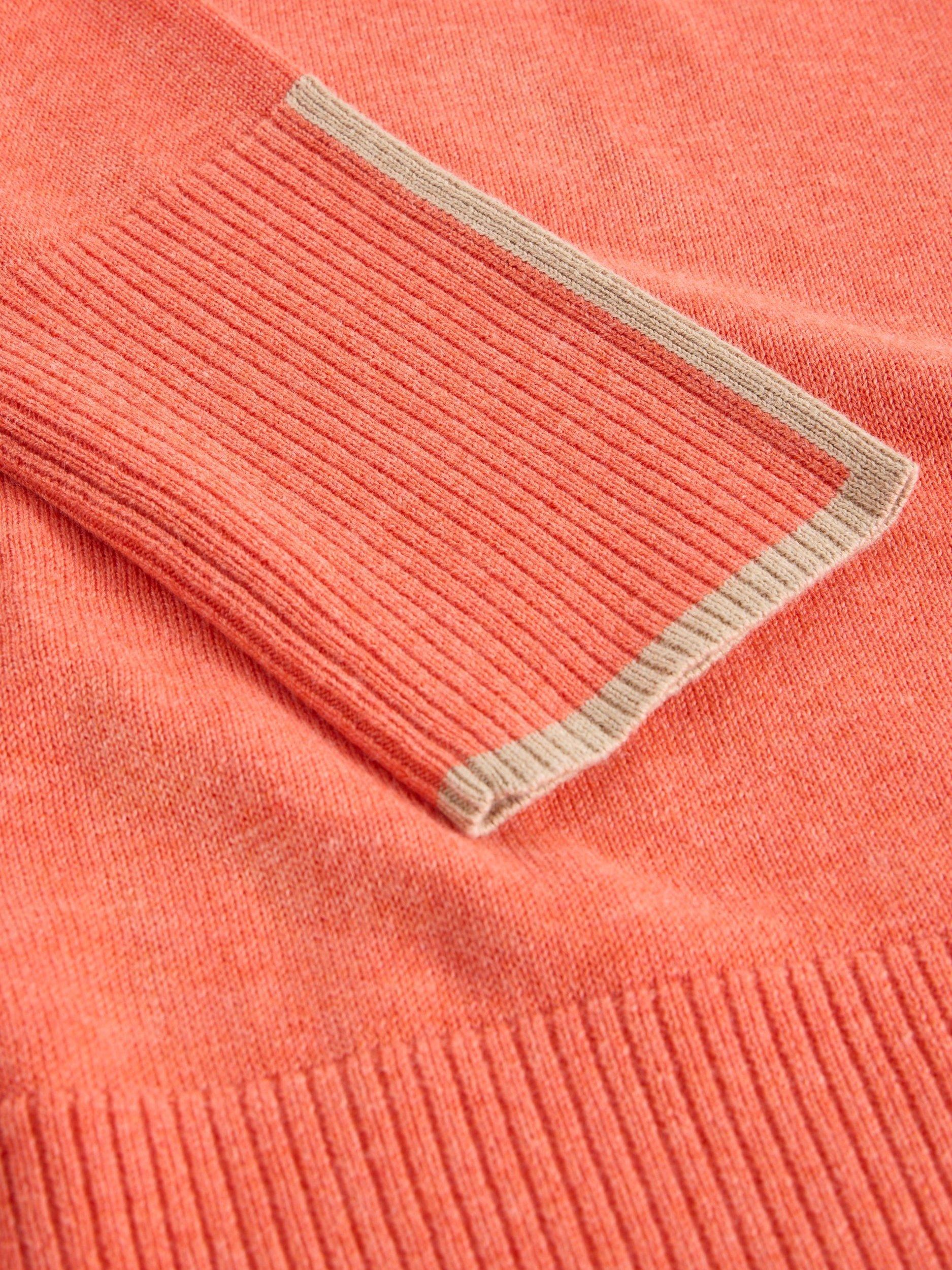 Product image 6 of 6, which shows White Stuff Olive Organic Cotton Rich Jumper, Mid Coral, 6
