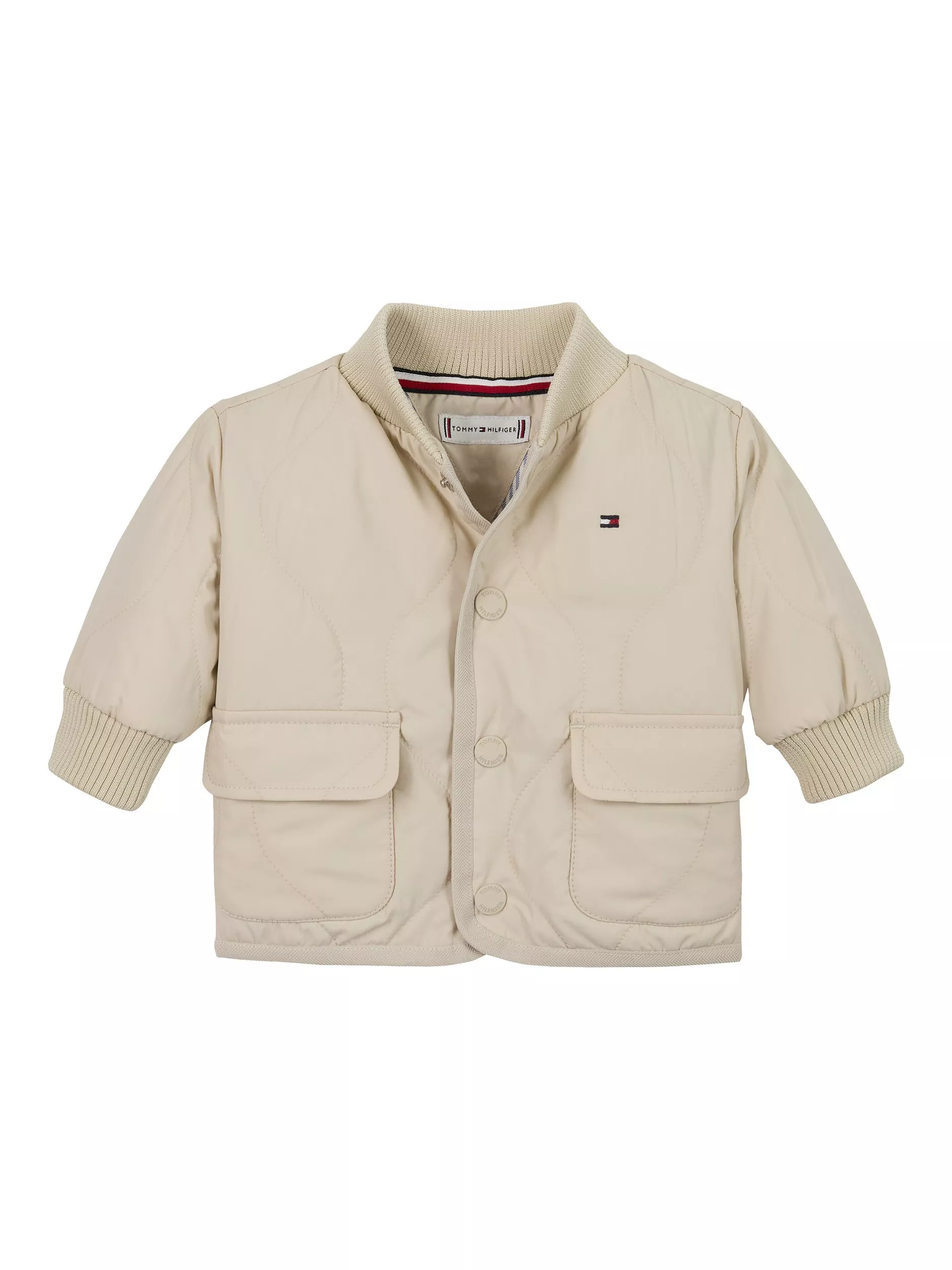 Tommy Hilfiger Baby Windbreaker Quilted Jacket, Classic Beige