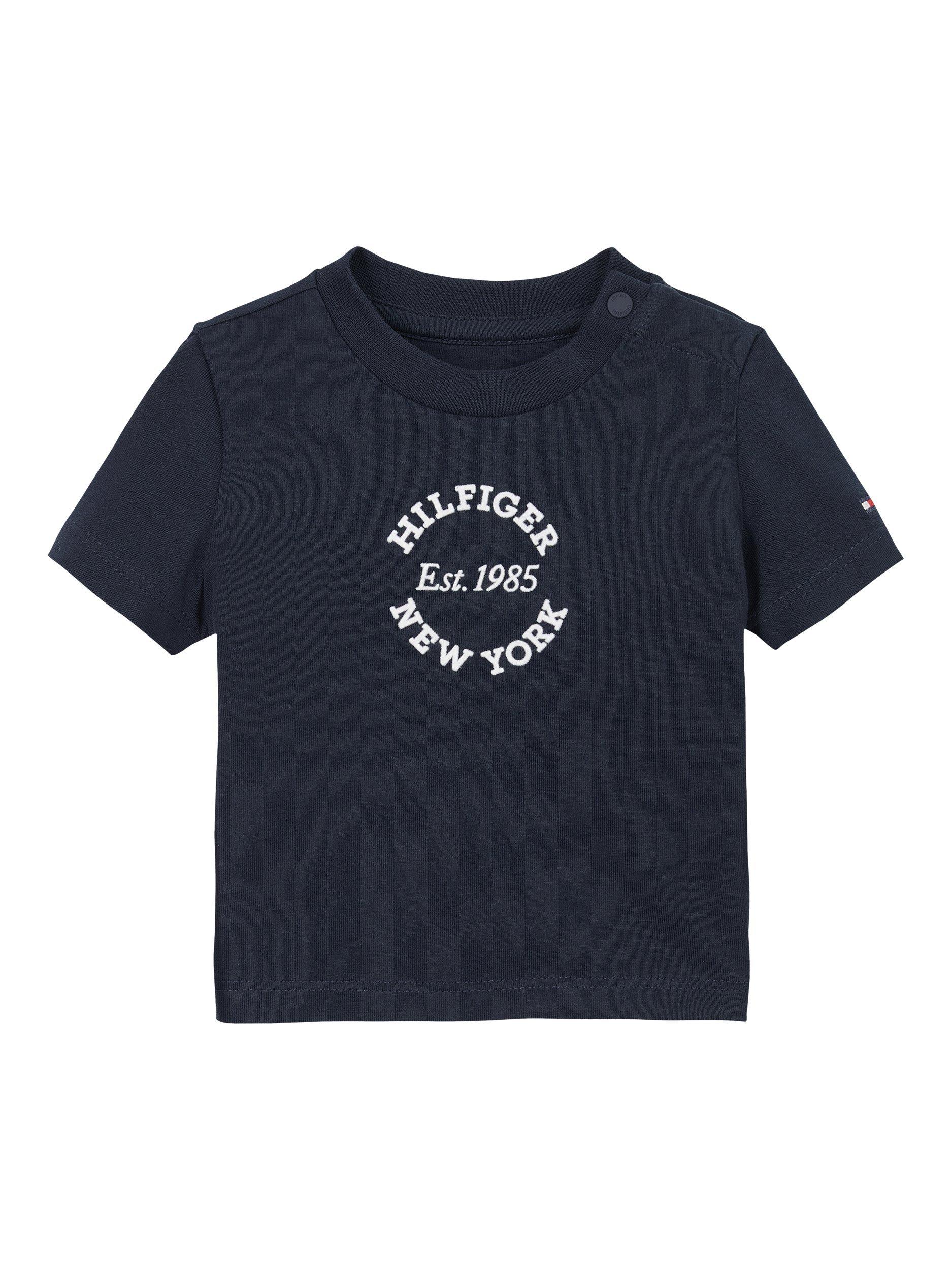 Product image 1 of 2, which shows Tommy Hilfiger Baby New York Graphic T-Shirt, Dark Night Navy, 0-3 months