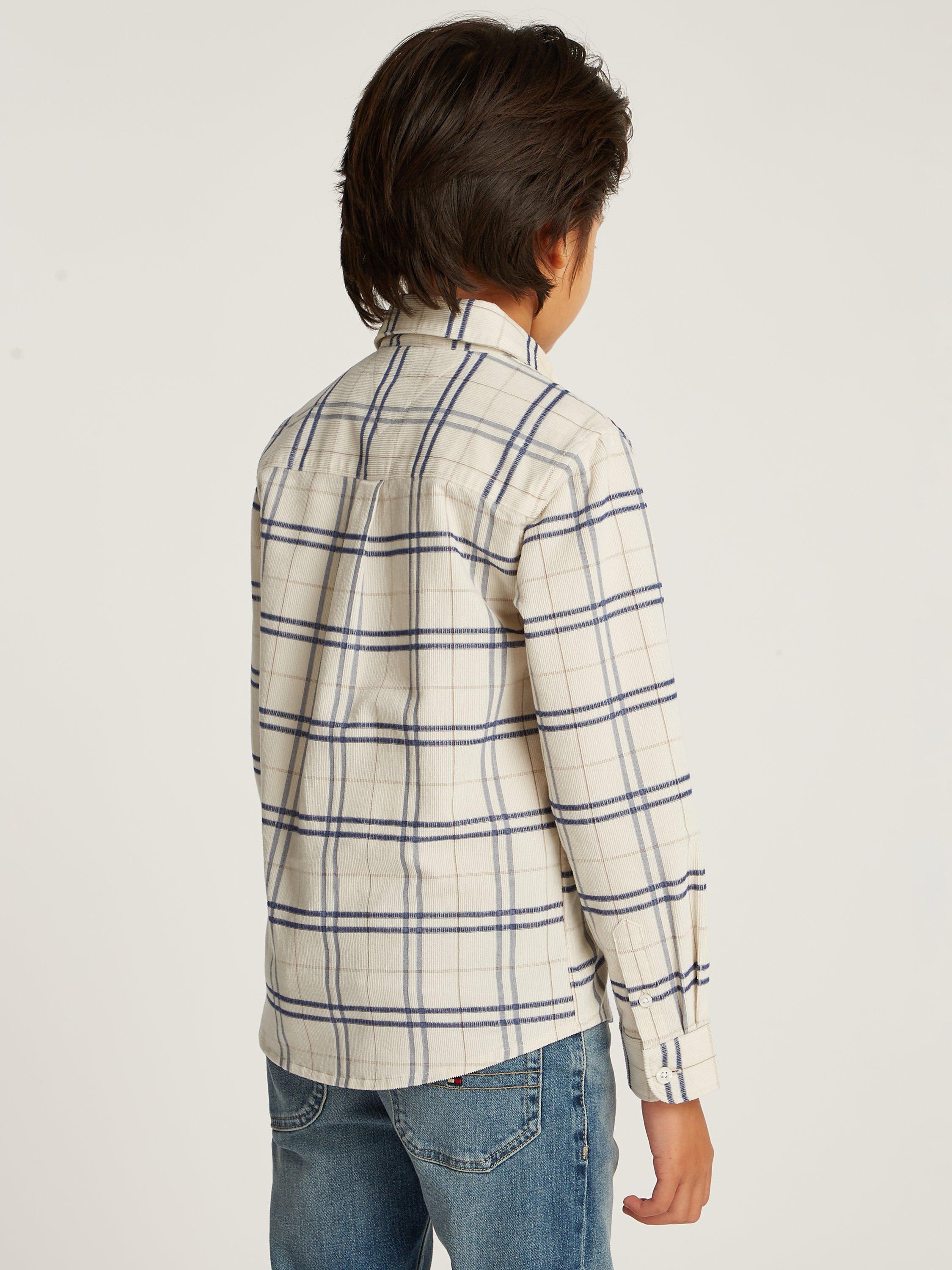 Product image 2 of 5, which shows Tommy Hilfiger Kids' Check Shirt, Classic Beige Check, 10 years