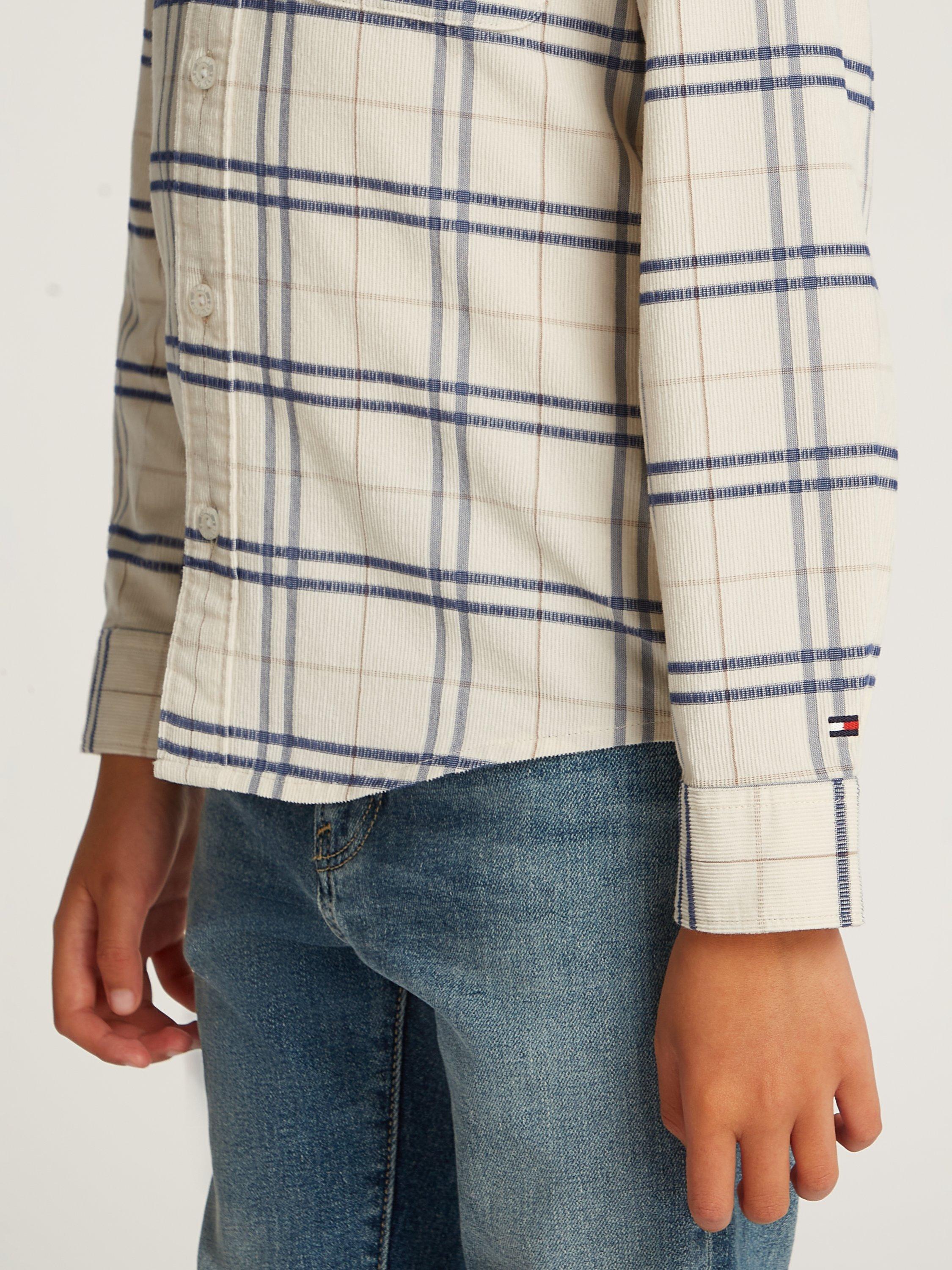 Product image 3 of 5, which shows Tommy Hilfiger Kids' Check Shirt, Classic Beige Check, 10 years