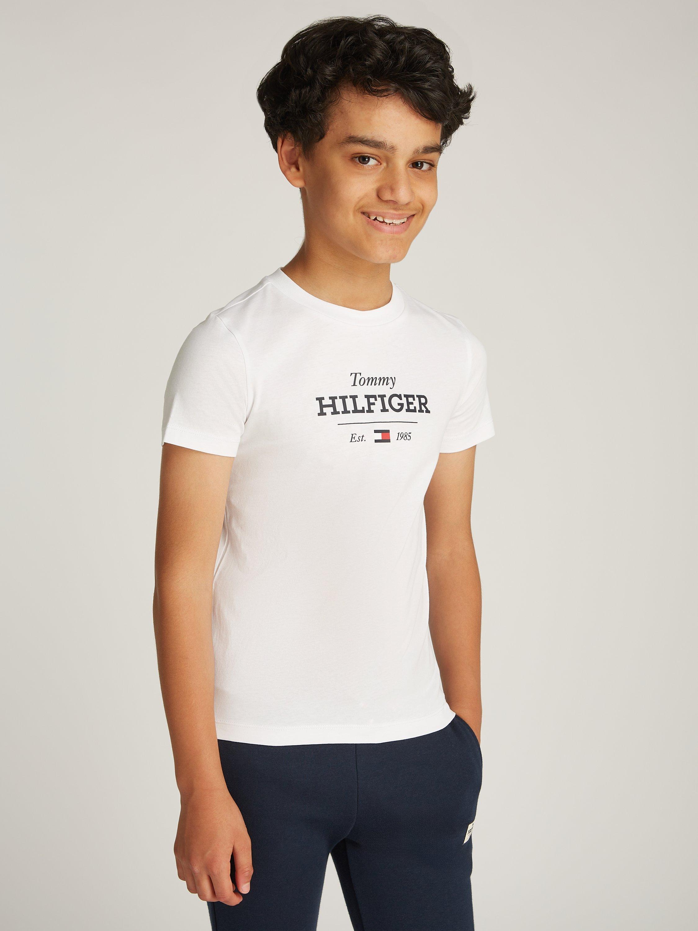 Tommy Hilfiger Kids' 1985 Cotton T-Shirt, White