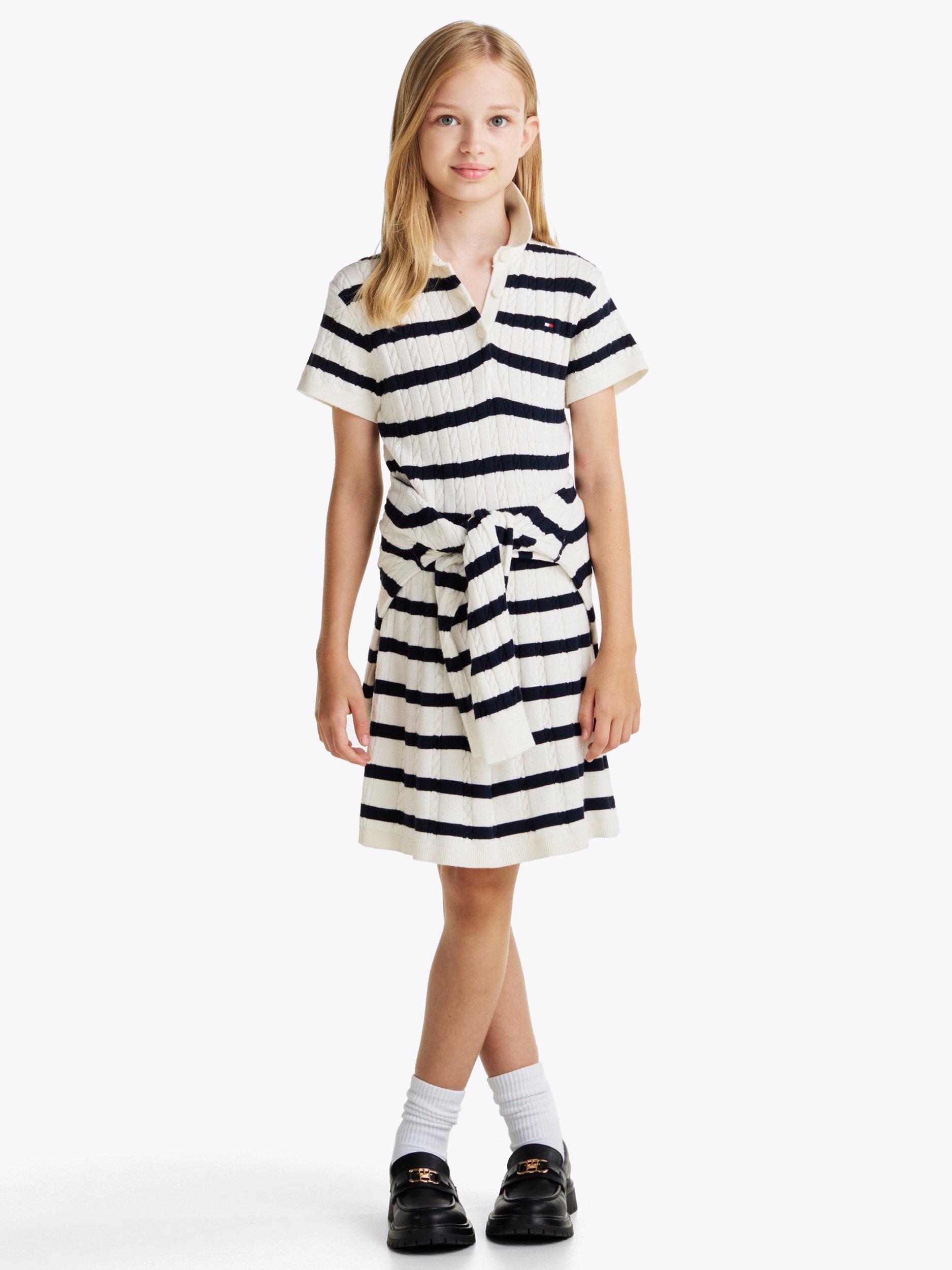 Product image 1 of 6, which shows Tommy Hilfiger Kids' Stripe Jumper Dress, Multi, 10 years