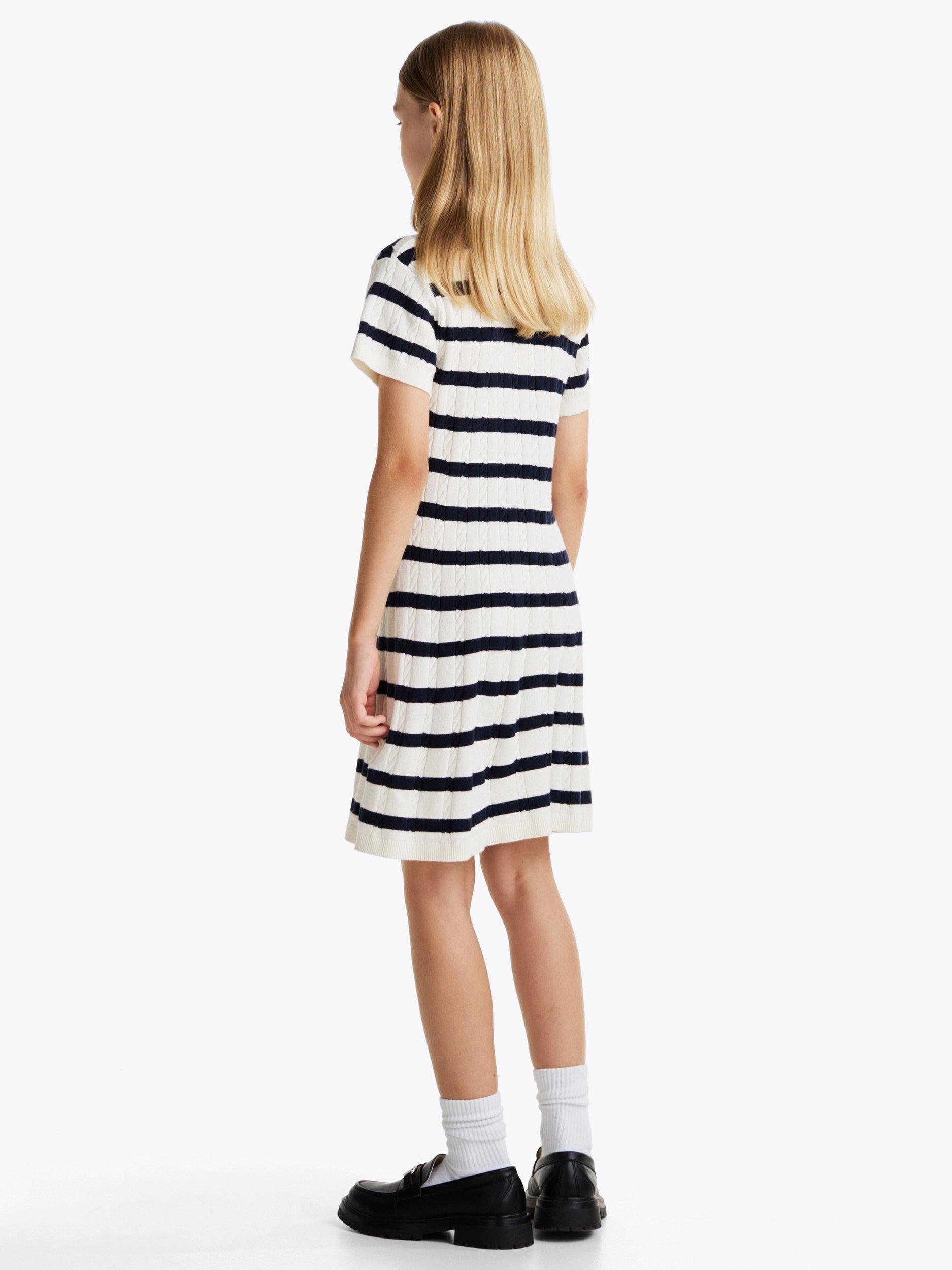 Product image 2 of 6, which shows Tommy Hilfiger Kids' Stripe Jumper Dress, Multi, 10 years