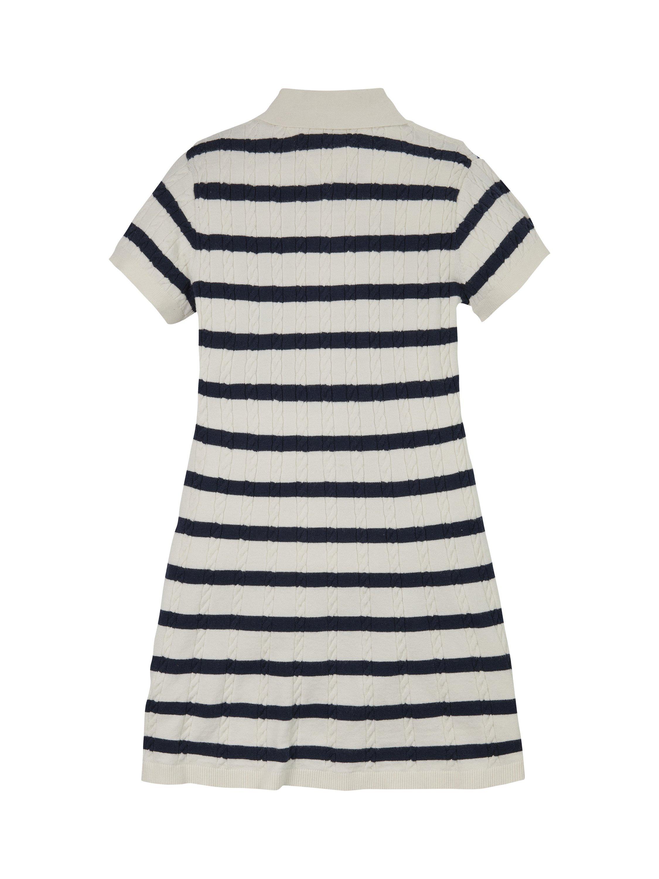 Product image 6 of 6, which shows Tommy Hilfiger Kids' Stripe Jumper Dress, Multi, 10 years