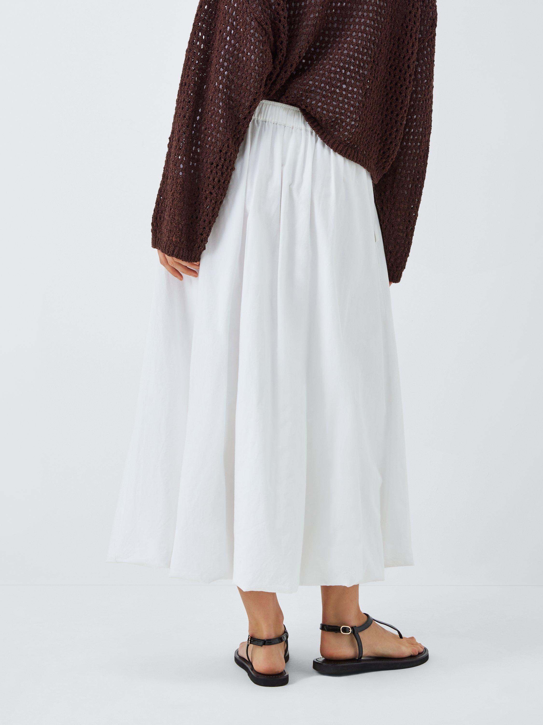 Product image 2 of 6, which shows John Lewis ANYDAY Bubble Hem Maxi Skirt, White, 16