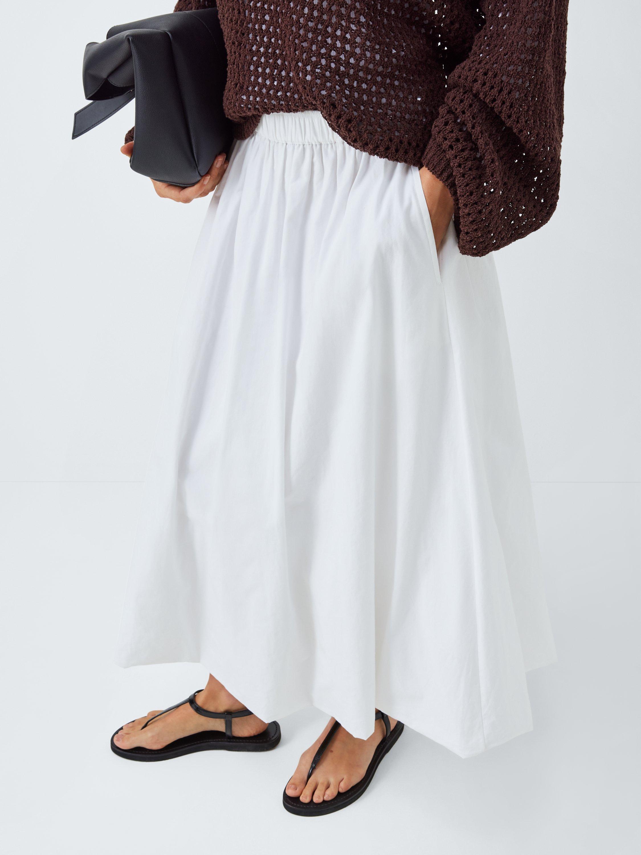 Product image 5 of 6, which shows John Lewis ANYDAY Bubble Hem Maxi Skirt, White, 16