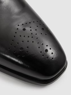 Reiss Mead Leather Brogues, Black - view 2, Black