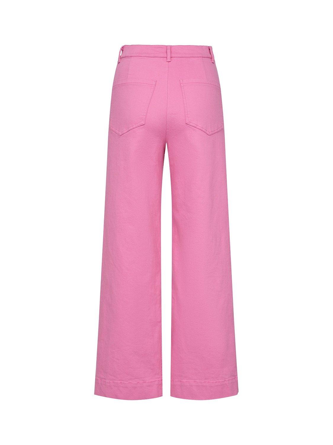 Product image 7 of 7, which shows Numph Lulu Cropped Trousers, Pink, 34