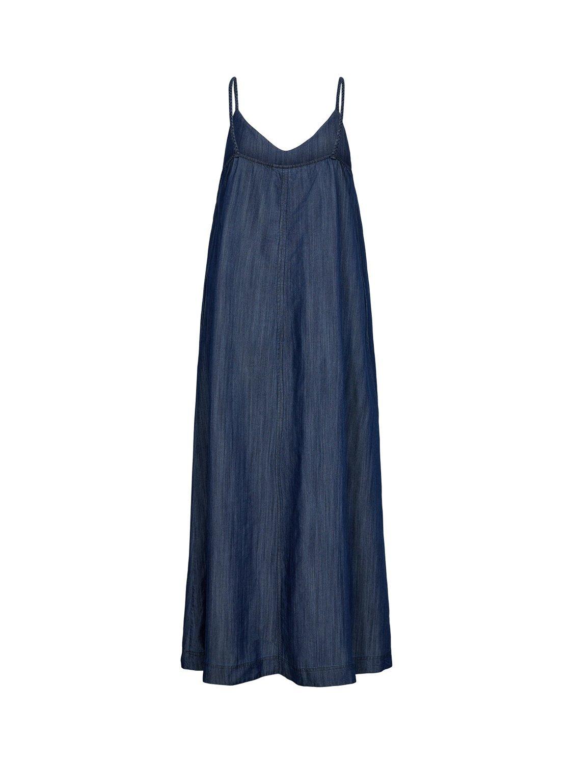 Product image 7 of 7, which shows Numph Hermione Strappy Maxi Dress, Dark Blue, 34
