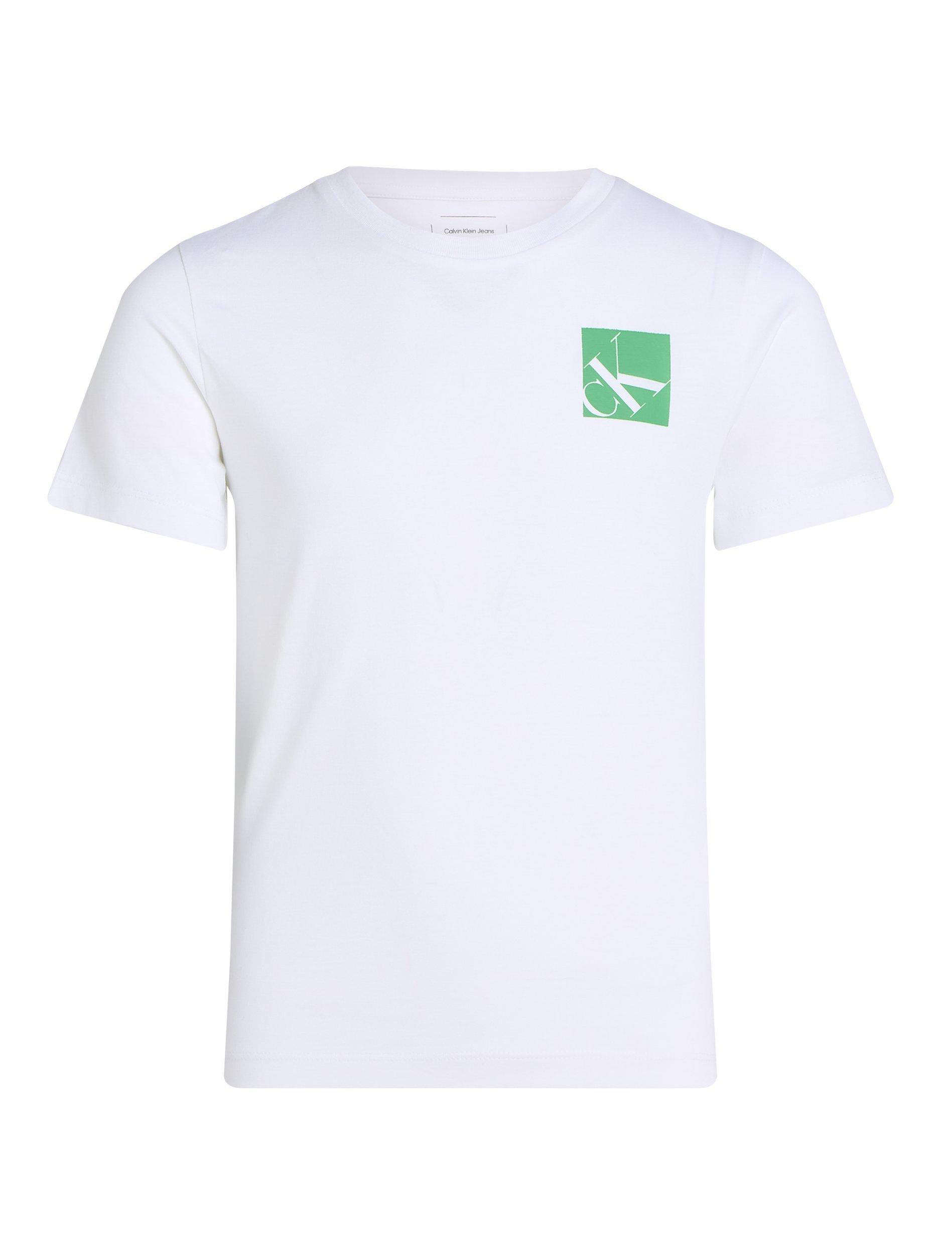 Product image 4 of 5, which shows Calvin Klein Kids' Cotton Logo T-Shirt, Bright White, 14 years