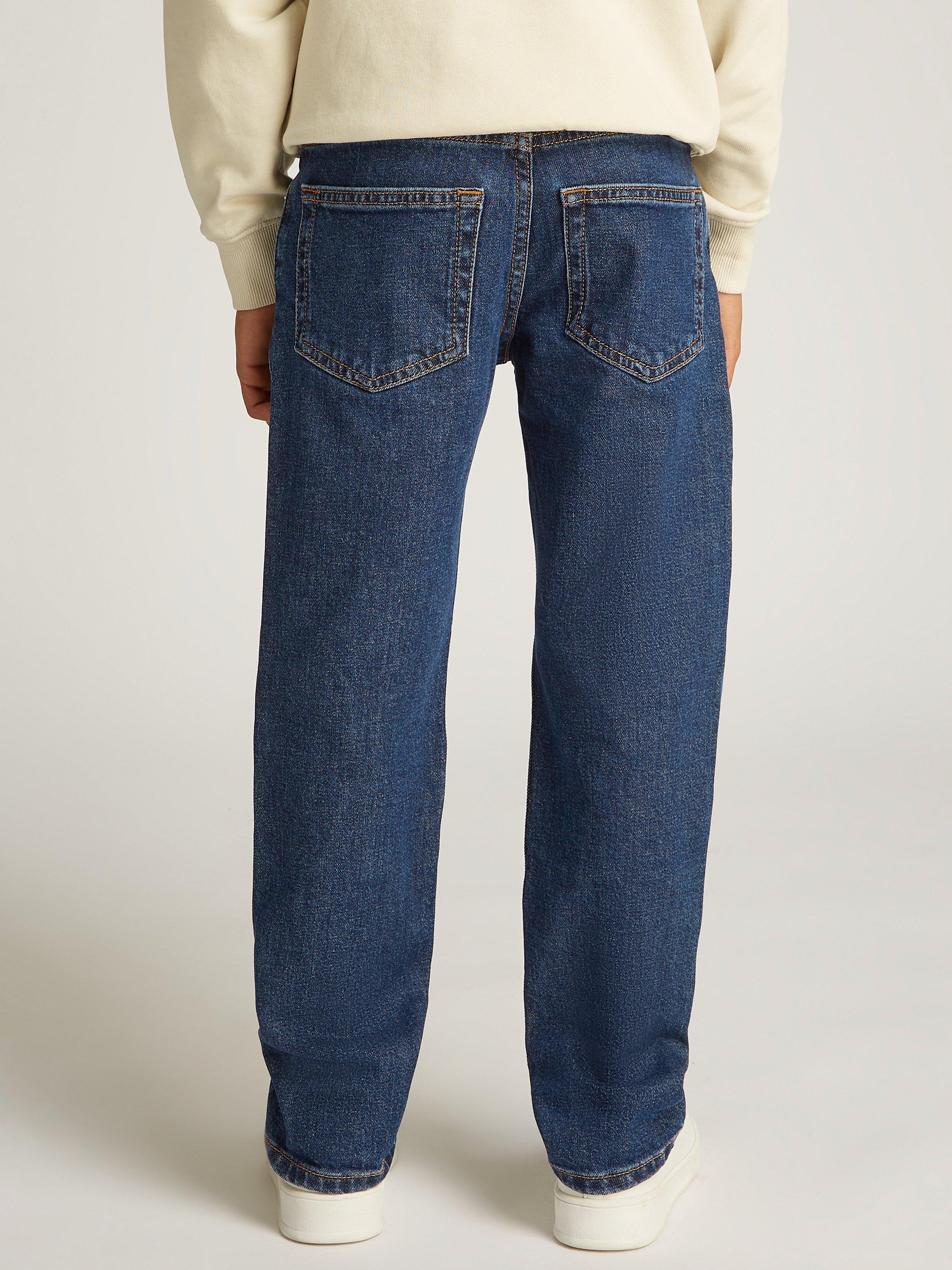 Product image 2 of 5, which shows Calvin Klein Kids' Authentic Mid Rise Jeans, Authentic Rinse, 8 years