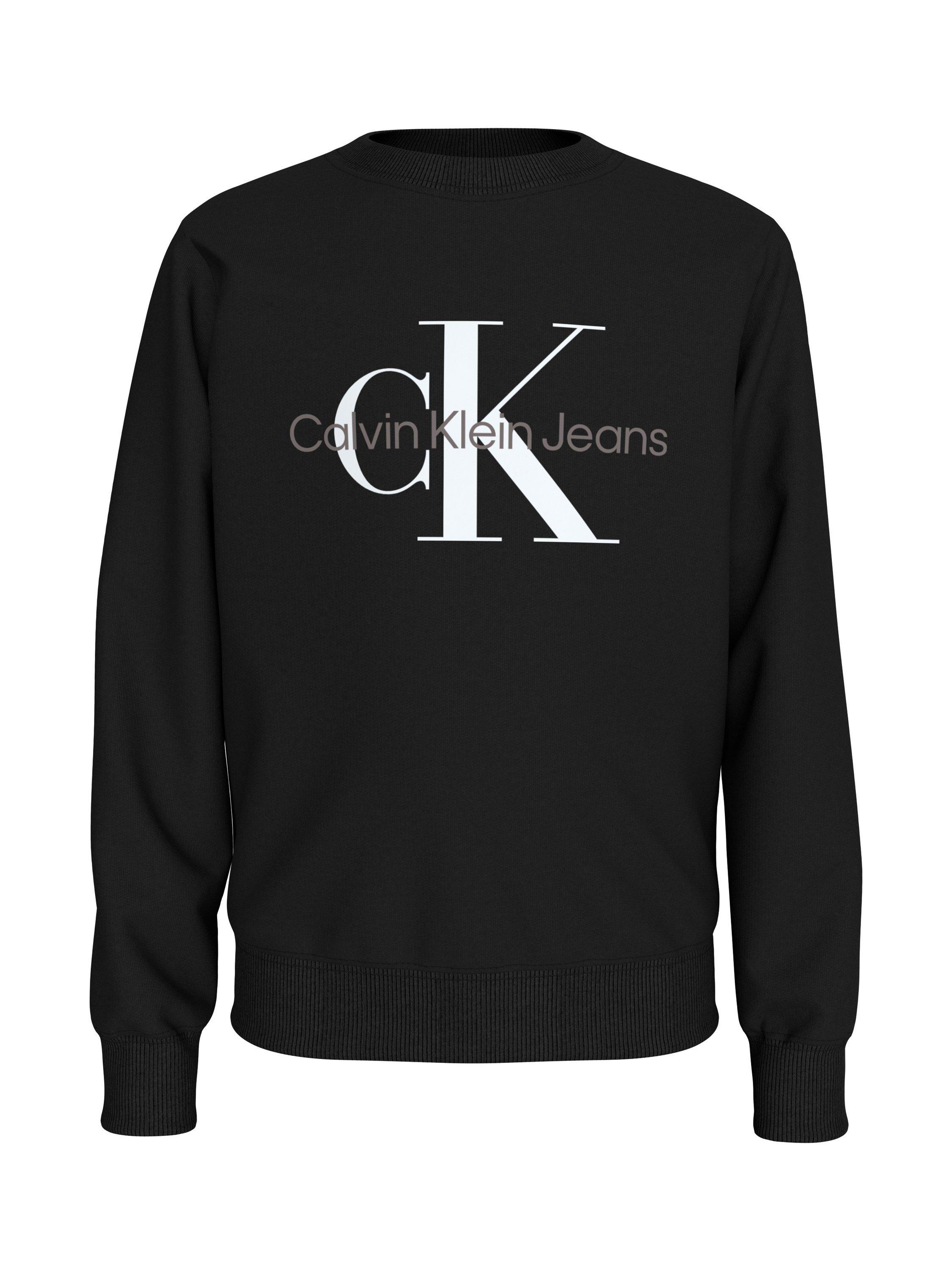 Calvin Klein Kids Monogram Long Sleeve T Shirt Ck Black