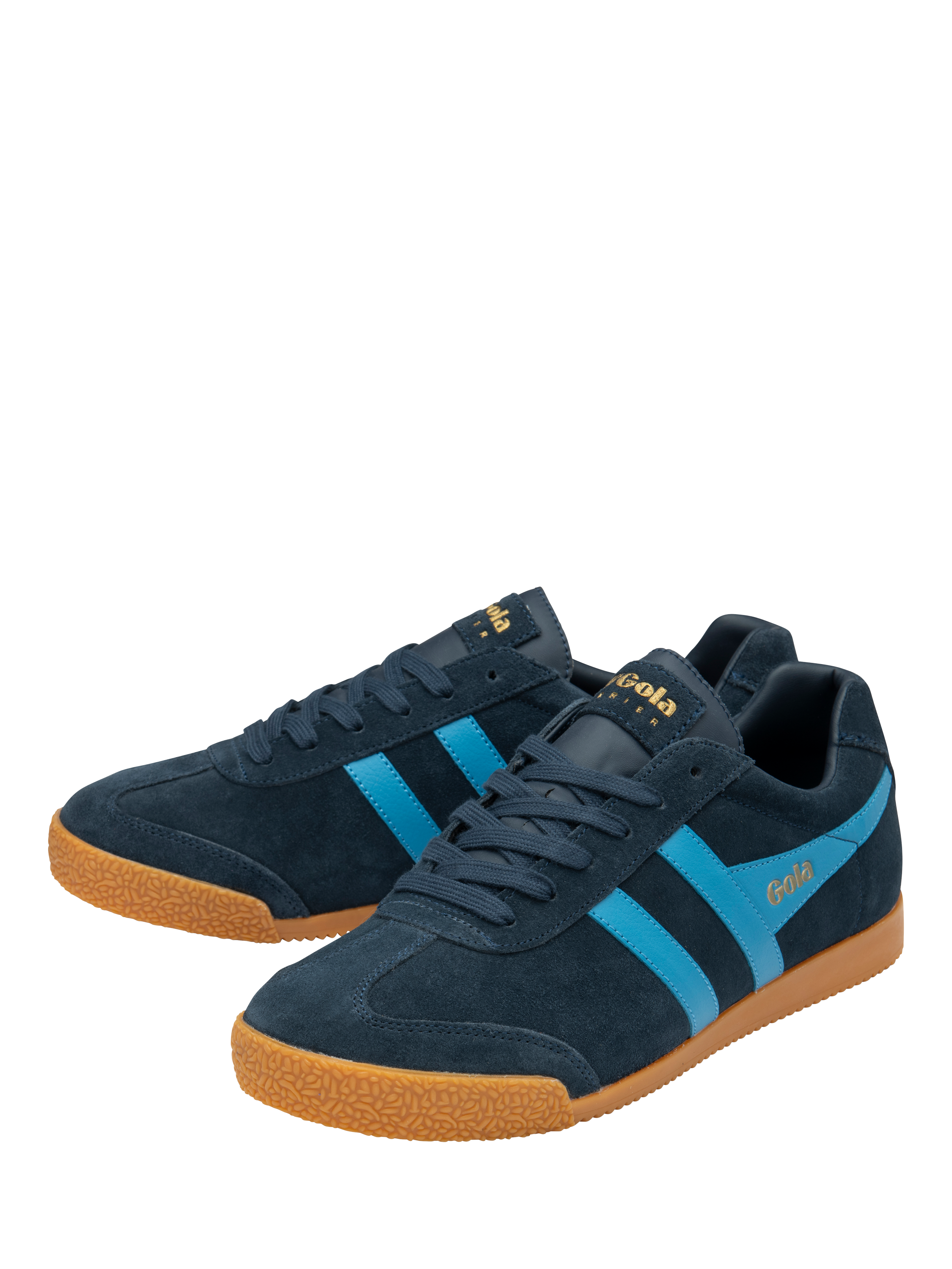Product image 3 of 3, which shows Gola Harrier Trainers, Navy/Blue, 7