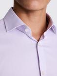 Moss Slim Fit Sky Dobby Cotton Blend Stretch Shirt, Lilac